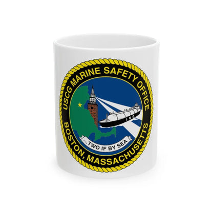 USCG MSO Boston Marine Safety Office (U.S. Coast Guard) White Coffee Mug-11oz-Go Mug Yourself