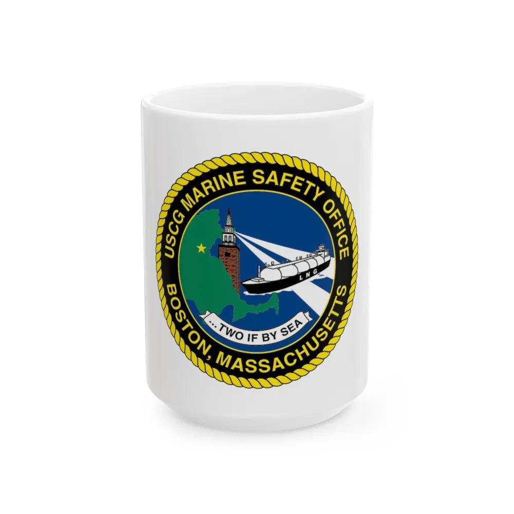 USCG MSO Boston Marine Safety Office (U.S. Coast Guard) White Coffee Mug-15oz-Go Mug Yourself