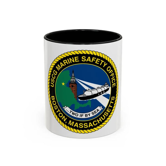 USCG MSO Boston Marine Safety Office (U.S. Coast Guard) Accent Coffee Mug 11oz Black - Go Mug Yourself