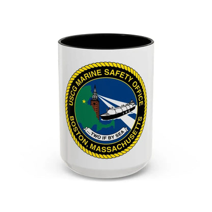 USCG MSO Boston Marine Safety Office (U.S. Coast Guard) Accent Coffee Mug 15oz Black - Go Mug Yourself