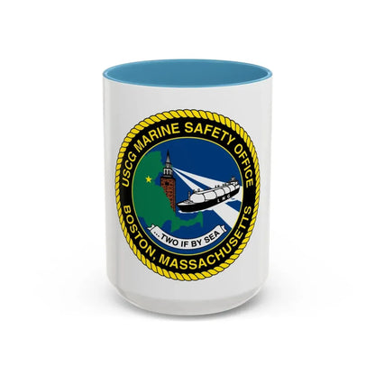 USCG MSO Boston Marine Safety Office (U.S. Coast Guard) Accent Coffee Mug 15oz Light Blue - Go Mug Yourself