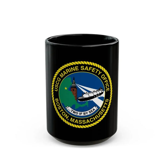 USCG MSO Boston Marine Safety Office (U.S. Coast Guard) Black Coffee Mug 15oz - Go Mug Yourself