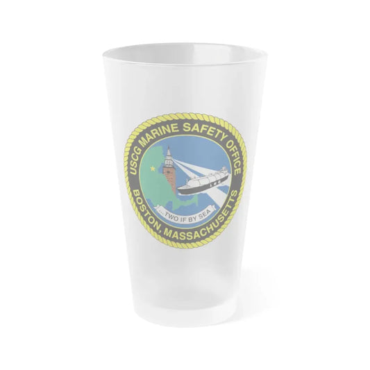 USCG MSO Boston Marine Safety Office (U.S. Coast Guard) Frosted Pint Glass 16oz Default Title - Go Mug Yourself