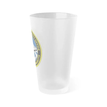 USCG MSO Boston Marine Safety Office (U.S. Coast Guard) Frosted Pint Glass 16oz - Go Mug Yourself