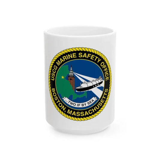 USCG MSO Boston Marine Safety Office (U.S. Coast Guard) White Coffee Mug 15oz - Go Mug Yourself