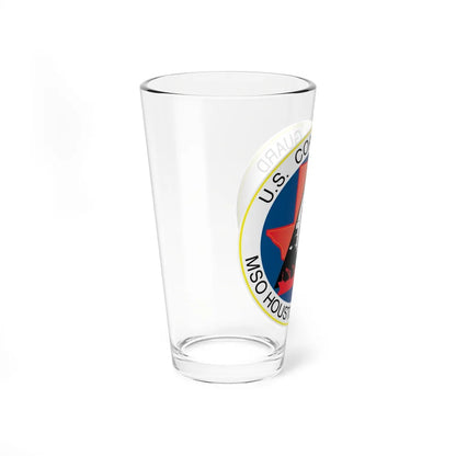 USCG MSO Houston Galveston (U.S. Coast Guard) Pint Glass 16oz-Go Mug Yourself