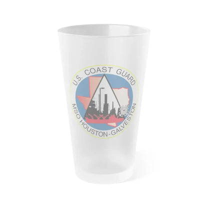 USCG MSO Houston Galveston (U.S. Coast Guard) Frosted Pint Glass 16oz Default Title - Go Mug Yourself