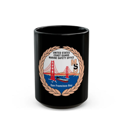 USCG MSO San Francisco Bay (U.S. Coast Guard) Black Coffee Mug-15oz-Go Mug Yourself