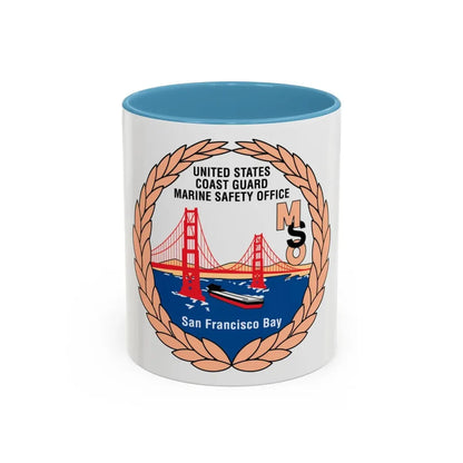 USCG MSO San Francisco Bay (U.S. Coast Guard) Accent Coffee Mug 11oz Light Blue - Go Mug Yourself