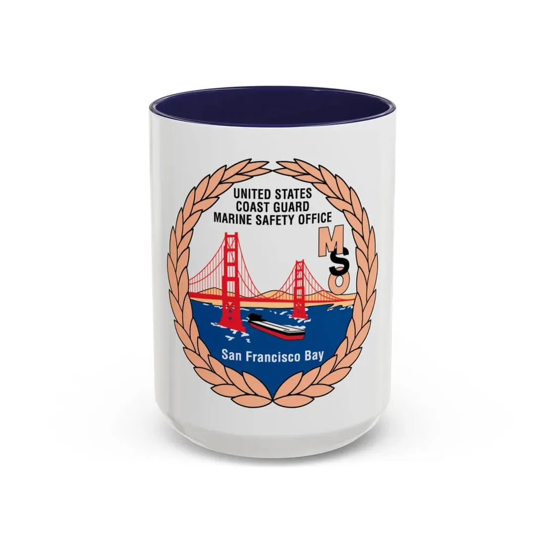 USCG MSO San Francisco Bay (U.S. Coast Guard) Accent Coffee Mug 15oz Navy - Go Mug Yourself