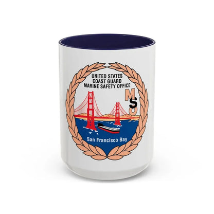 USCG MSO San Francisco Bay (U.S. Coast Guard) Accent Coffee Mug 15oz Navy - Go Mug Yourself