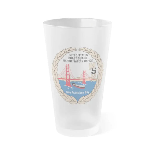 USCG MSO San Francisco Bay (U.S. Coast Guard) Frosted Pint Glass 16oz Default Title - Go Mug Yourself