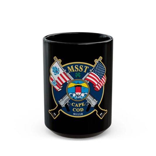 USCG MSST Cape Cod (U.S. Coast Guard) Black Coffee Mug-15oz-Go Mug Yourself