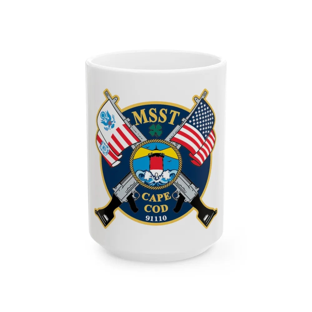 USCG MSST Cape Cod (U.S. Coast Guard) White Coffee Mug-15oz-Go Mug Yourself