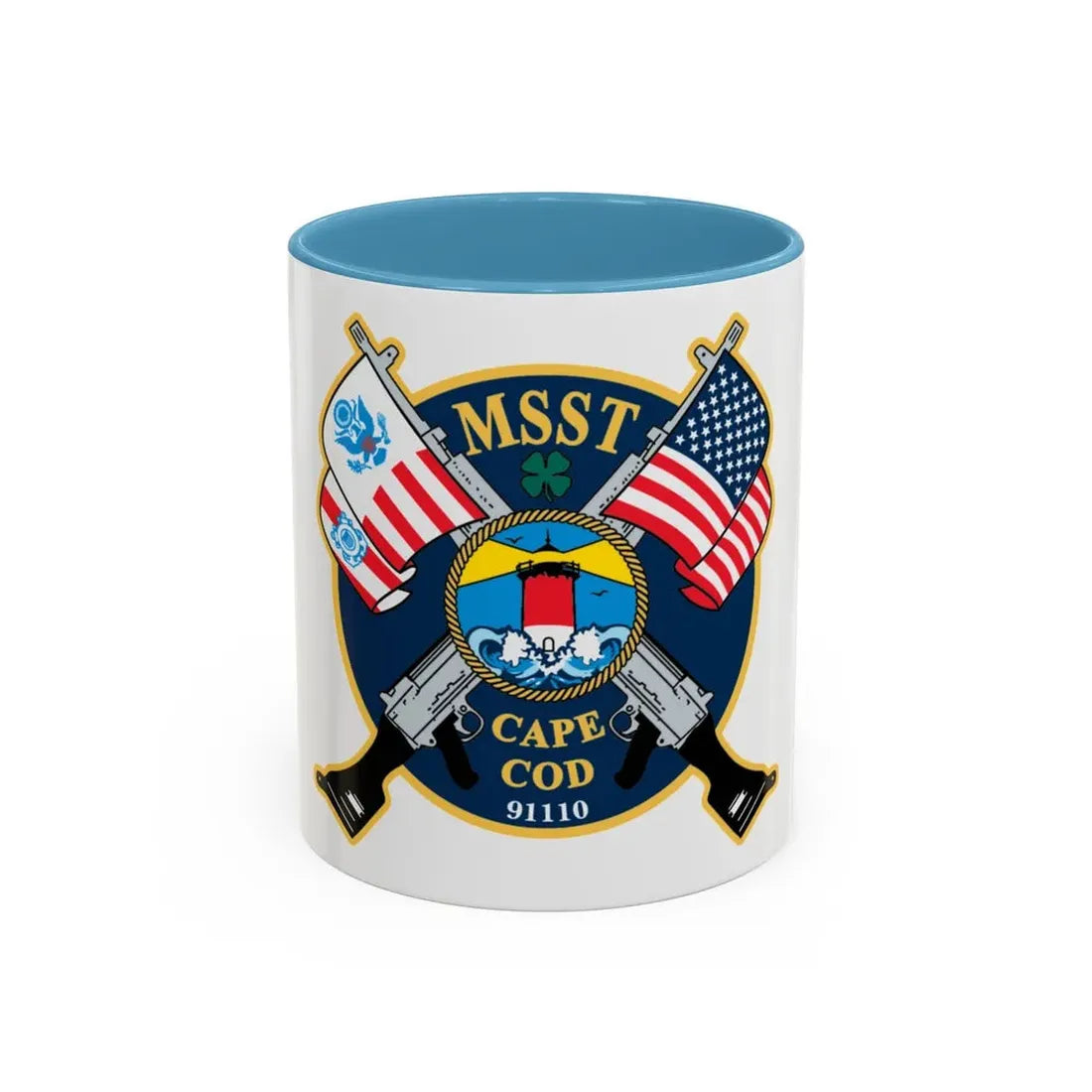 USCG MSST Cape Cod (U.S. Coast Guard) Accent Coffee Mug 11oz Light Blue - Go Mug Yourself