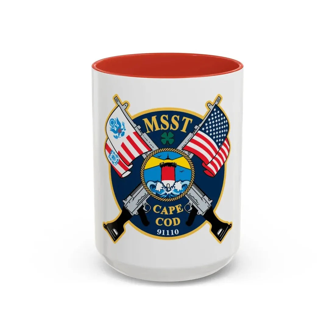 USCG MSST Cape Cod (U.S. Coast Guard) Accent Coffee Mug 15oz Red - Go Mug Yourself