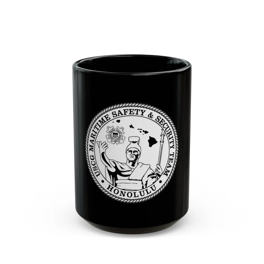 USCG MSST Honolulu (U.S. Coast Guard) Black Coffee Mug-15oz-Go Mug Yourself