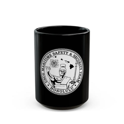 USCG MSST Honolulu (U.S. Coast Guard) Black Coffee Mug-15oz-Go Mug Yourself