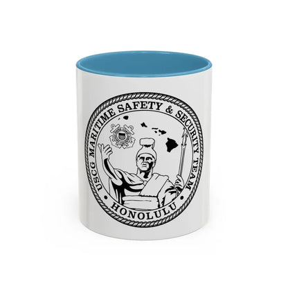 USCG MSST Honolulu (U.S. Coast Guard) Accent Coffee Mug 11oz Light Blue - Go Mug Yourself