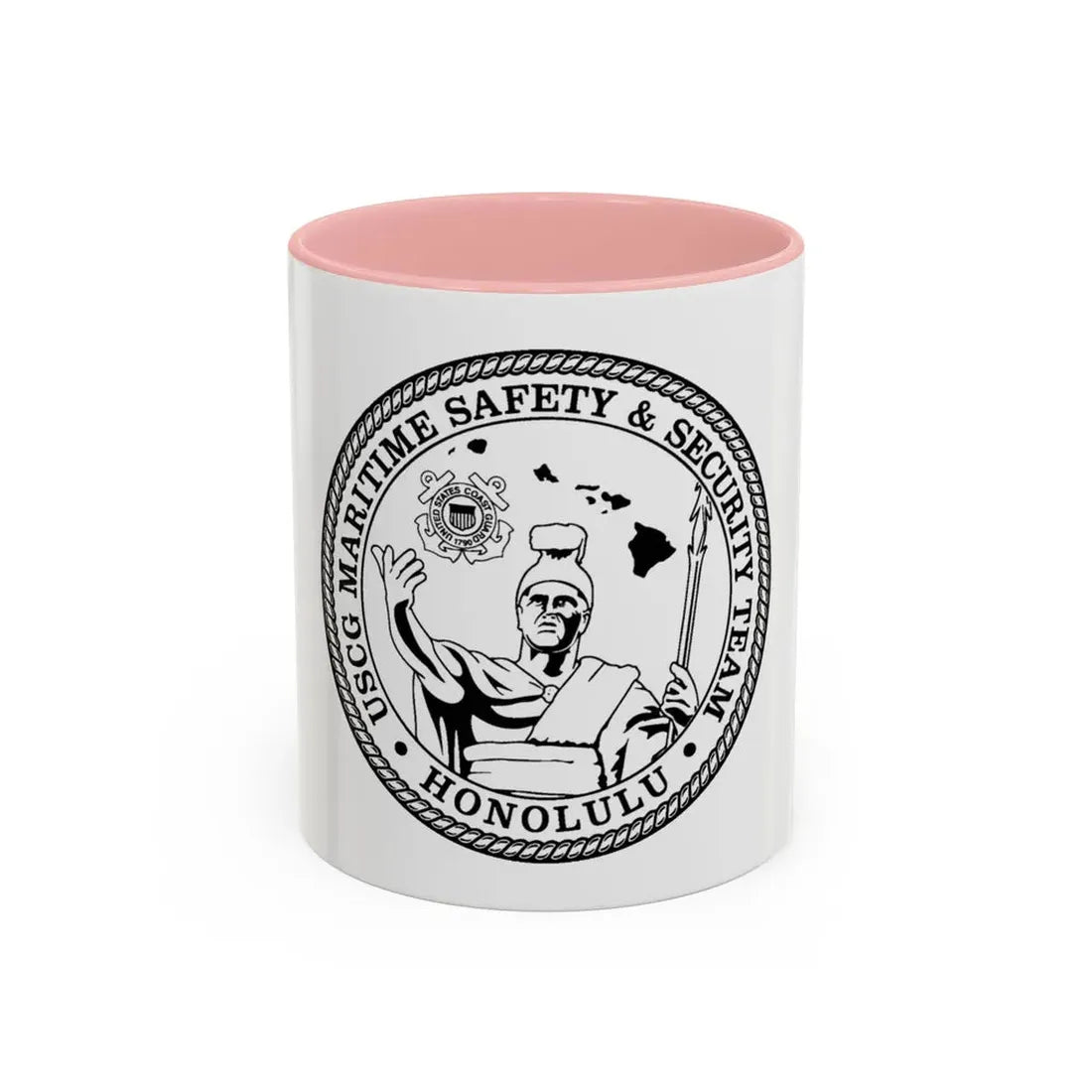 USCG MSST Honolulu (U.S. Coast Guard) Accent Coffee Mug 11oz Pink - Go Mug Yourself