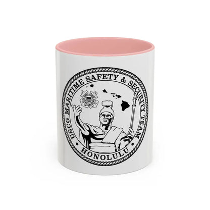 USCG MSST Honolulu (U.S. Coast Guard) Accent Coffee Mug 11oz Pink - Go Mug Yourself