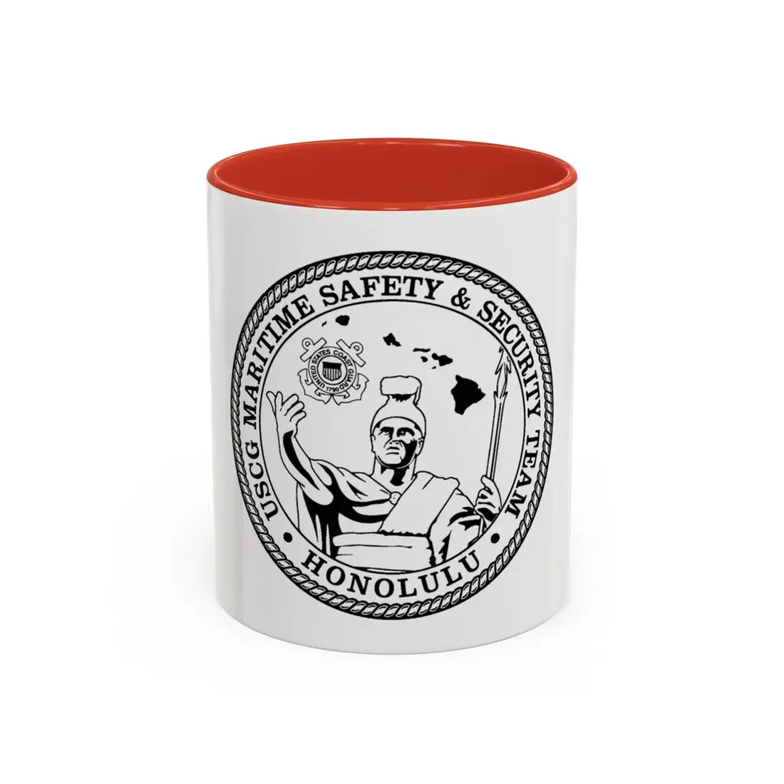 USCG MSST Honolulu (U.S. Coast Guard) Accent Coffee Mug 11oz Red - Go Mug Yourself