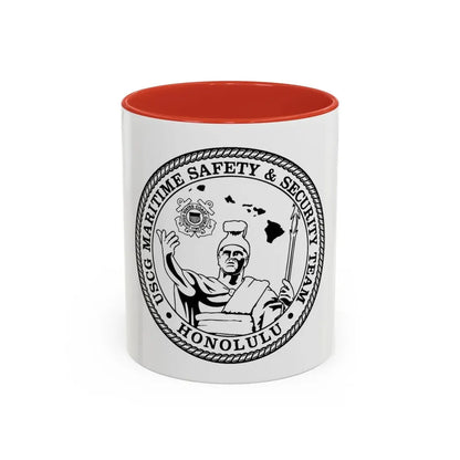 USCG MSST Honolulu (U.S. Coast Guard) Accent Coffee Mug 11oz Red - Go Mug Yourself