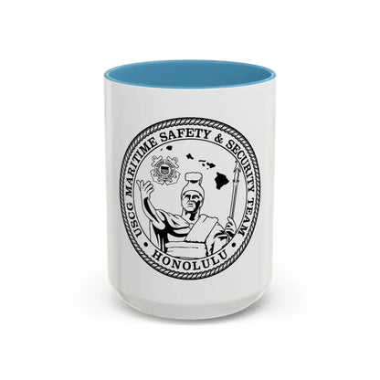 USCG MSST Honolulu (U.S. Coast Guard) Accent Coffee Mug 15oz Light Blue - Go Mug Yourself
