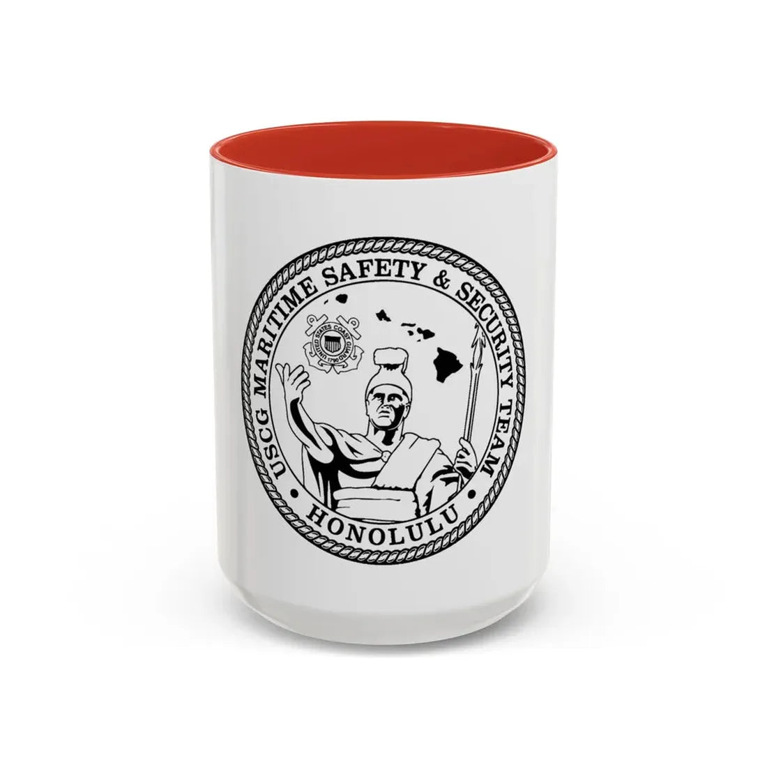 USCG MSST Honolulu (U.S. Coast Guard) Accent Coffee Mug 15oz Red - Go Mug Yourself