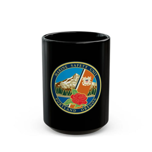 USCG MSU Portland (U.S. Coast Guard) Black Coffee Mug-15oz-Go Mug Yourself