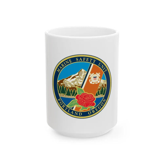 USCG MSU Portland (U.S. Coast Guard) White Coffee Mug-15oz-Go Mug Yourself