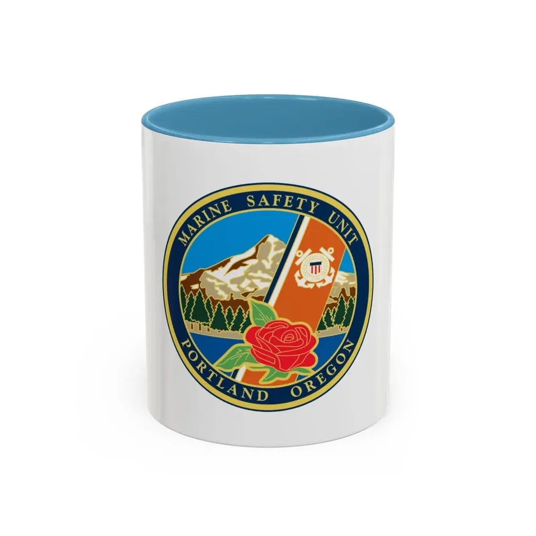 USCG MSU Portland (U.S. Coast Guard) Accent Coffee Mug 11oz Light Blue - Go Mug Yourself