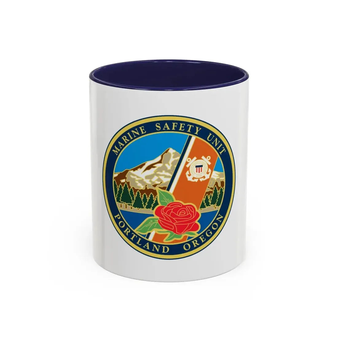 USCG MSU Portland (U.S. Coast Guard) Accent Coffee Mug 11oz Navy - Go Mug Yourself