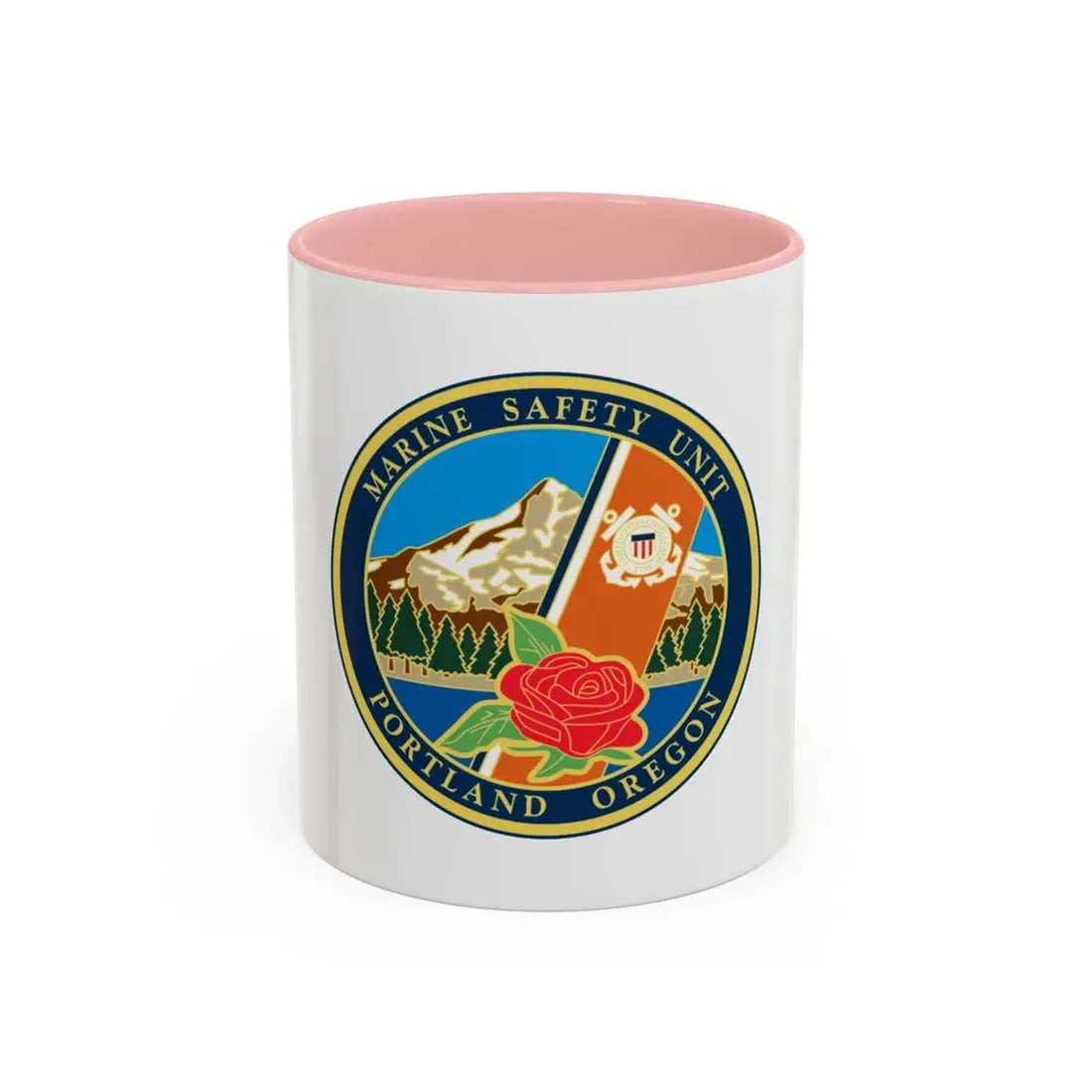 USCG MSU Portland (U.S. Coast Guard) Accent Coffee Mug 11oz Pink - Go Mug Yourself