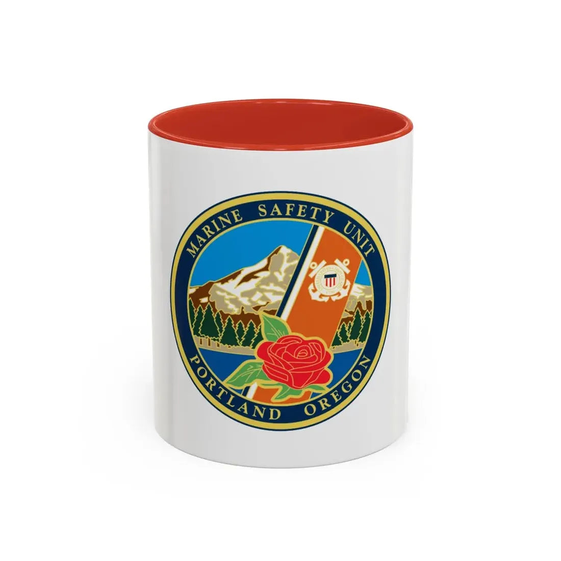 USCG MSU Portland (U.S. Coast Guard) Accent Coffee Mug 11oz Red - Go Mug Yourself