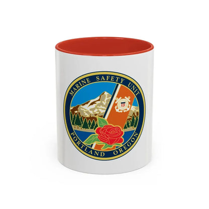 USCG MSU Portland (U.S. Coast Guard) Accent Coffee Mug 11oz Red - Go Mug Yourself