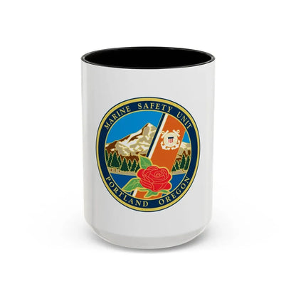 USCG MSU Portland (U.S. Coast Guard) Accent Coffee Mug 15oz Black - Go Mug Yourself
