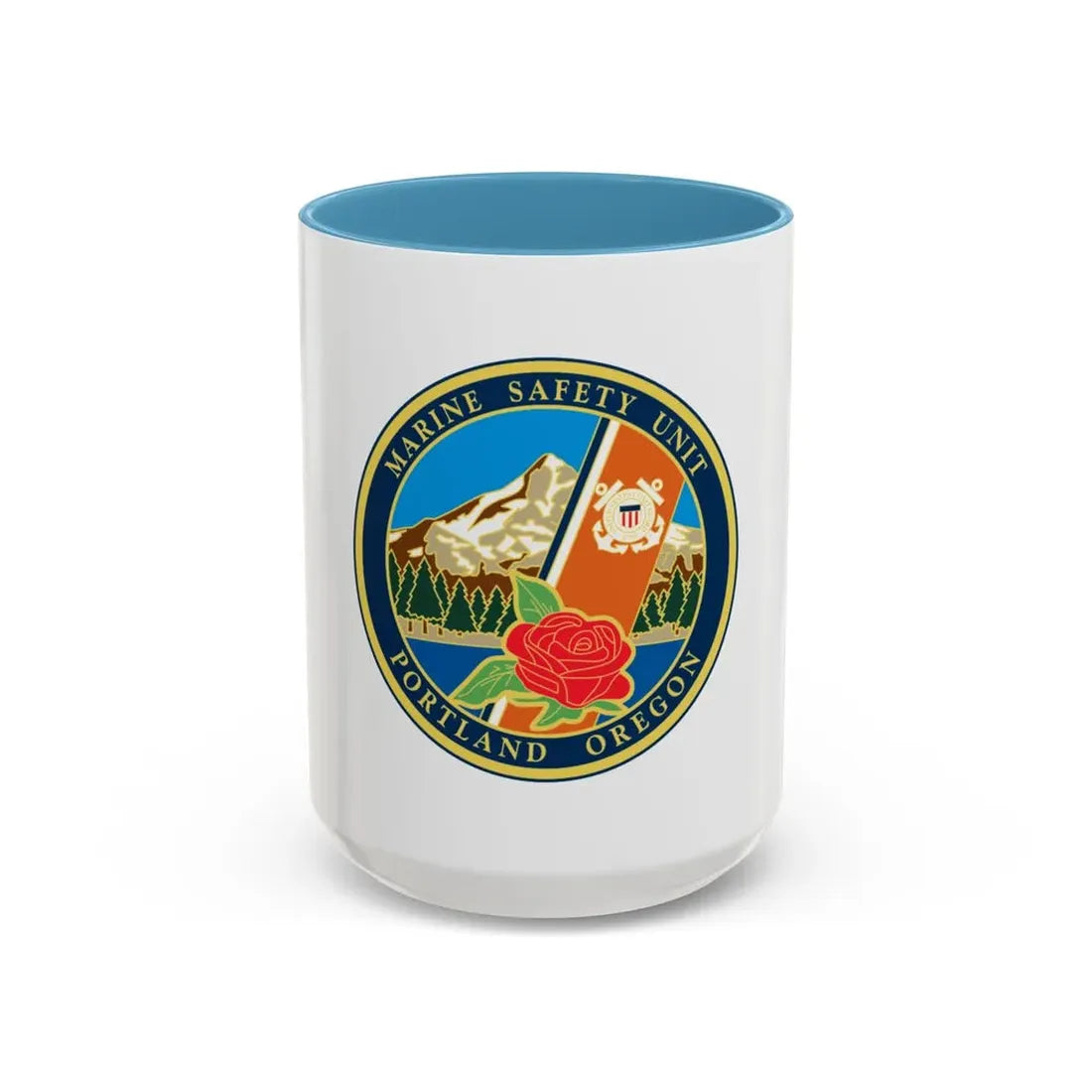 USCG MSU Portland (U.S. Coast Guard) Accent Coffee Mug 15oz Light Blue - Go Mug Yourself