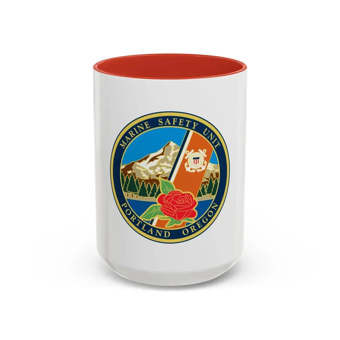 USCG MSU Portland (U.S. Coast Guard) Accent Coffee Mug 15oz Red - Go Mug Yourself