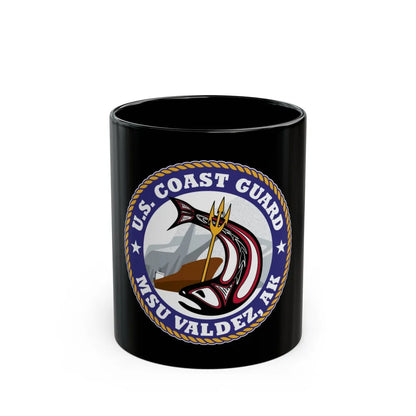 USCG MSU Valdez AK (U.S. Coast Guard) Black Coffee Mug-11oz-Go Mug Yourself