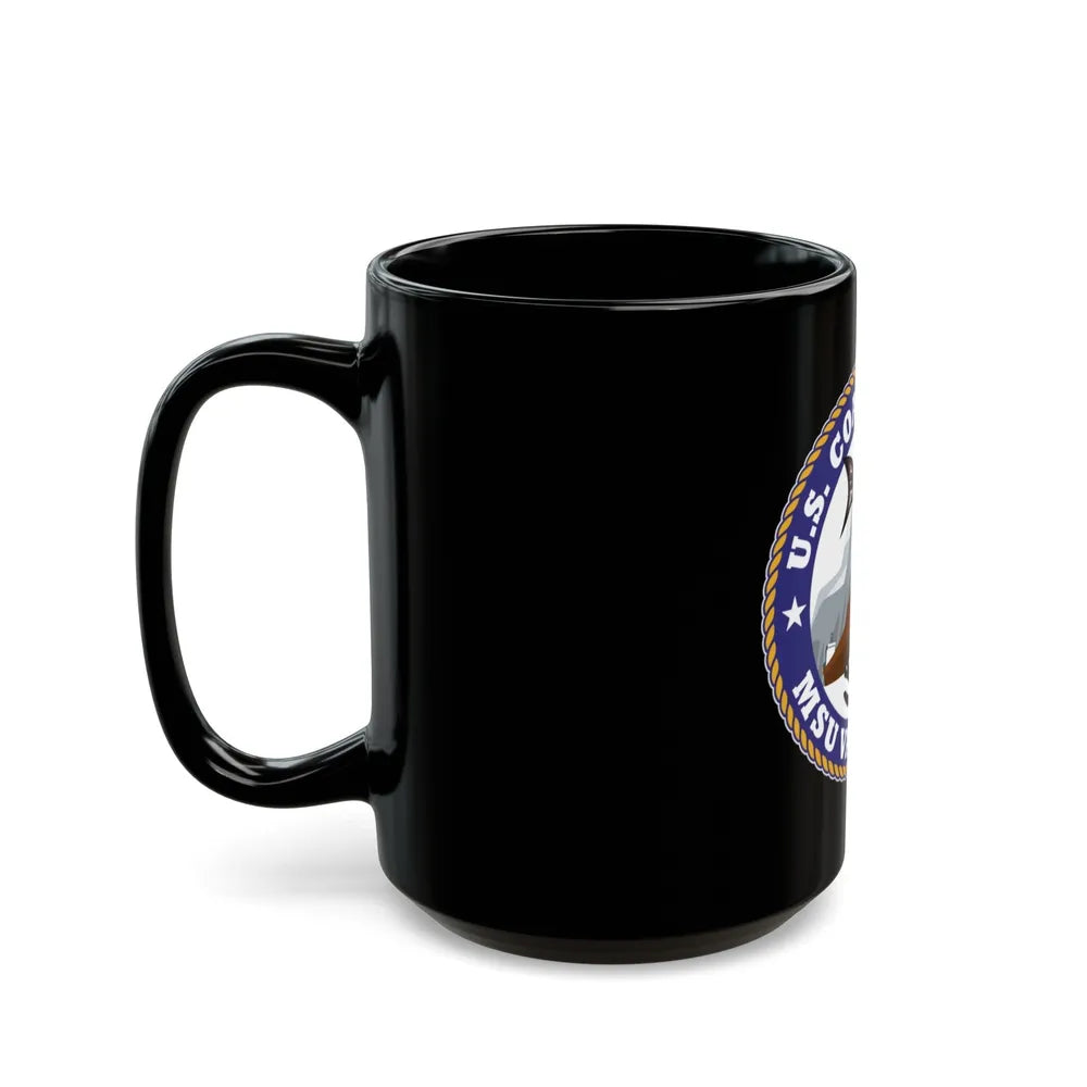 USCG MSU Valdez AK (U.S. Coast Guard) Black Coffee Mug-Go Mug Yourself