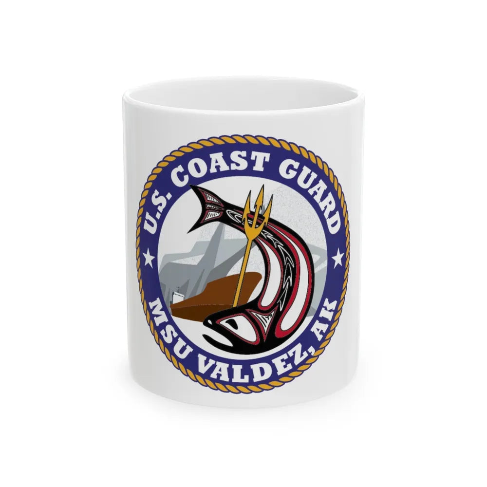 USCG MSU Valdez AK (U.S. Coast Guard) White Coffee Mug-11oz-Go Mug Yourself