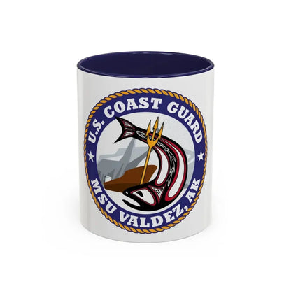 USCG MSU Valdez AK (U.S. Coast Guard) Accent Coffee Mug 11oz Navy - Go Mug Yourself