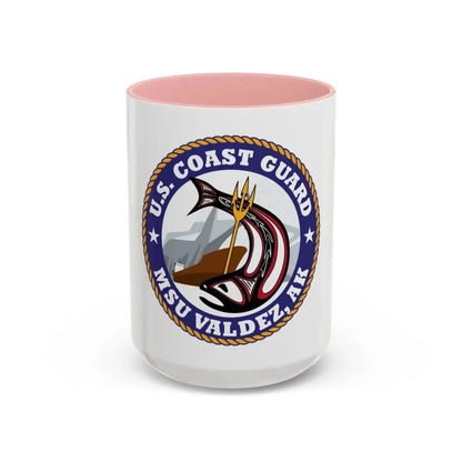 USCG MSU Valdez AK (U.S. Coast Guard) Accent Coffee Mug 15oz Pink - Go Mug Yourself