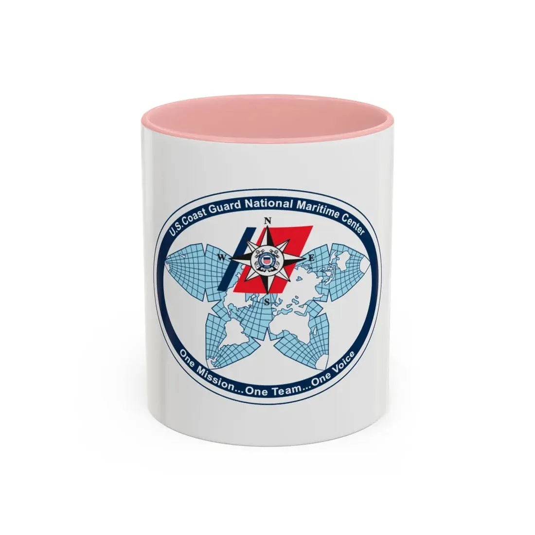 USCG National Matitime Center (U.S. Coast Guard) Accent Coffee Mug 11oz Pink - Go Mug Yourself