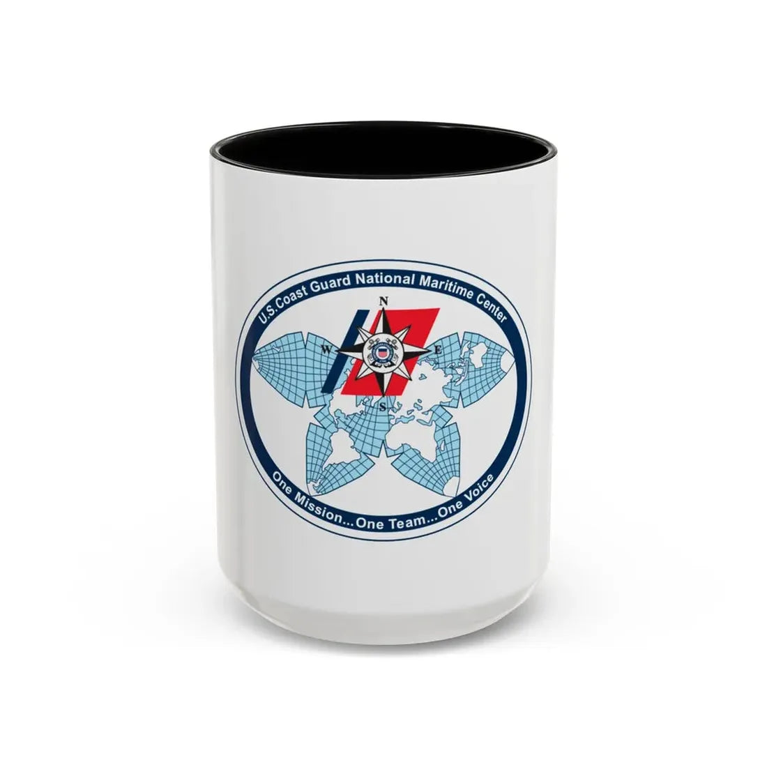 USCG National Matitime Center (U.S. Coast Guard) Accent Coffee Mug 15oz Black - Go Mug Yourself