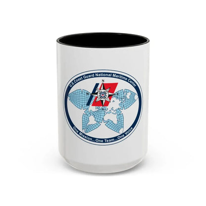 USCG National Matitime Center (U.S. Coast Guard) Accent Coffee Mug 15oz Black - Go Mug Yourself