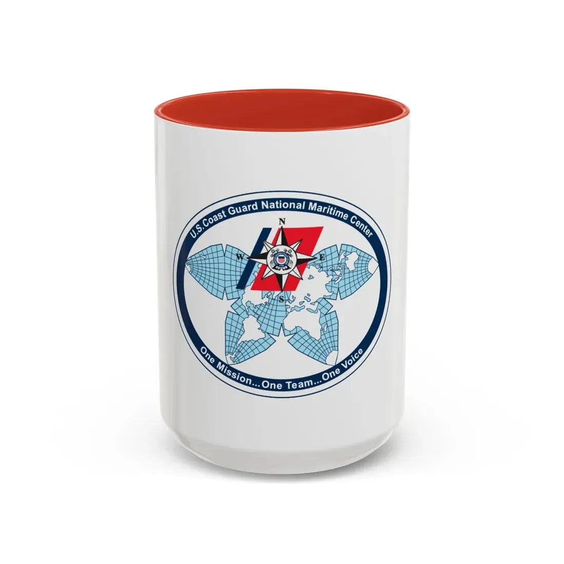 USCG National Matitime Center (U.S. Coast Guard) Accent Coffee Mug 15oz Red - Go Mug Yourself