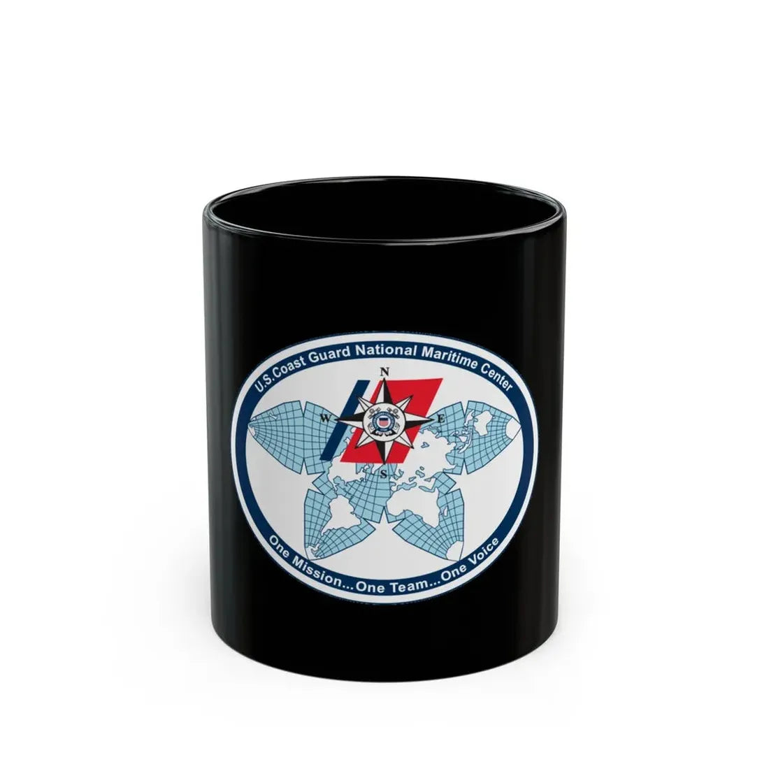 USCG National Matitime Center (U.S. Coast Guard) Black Coffee Mug 11oz - Go Mug Yourself