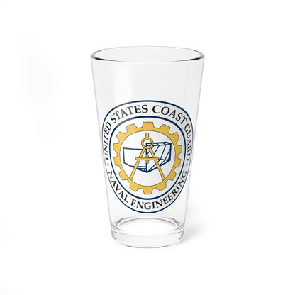 USCG Naval Engineering (U.S. Coast Guard) Pint Glass 16oz-16oz-Go Mug Yourself